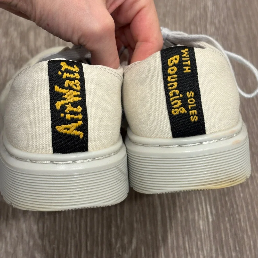 Dr. Martens Dante Canvas Casual Shoes Beige Parchment Low Top Sneakers 6-6.5